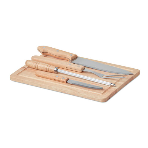 Barbecue relatiegeschenken bedrukken 4-Delige BBQ accessoire set MO9686 Grille