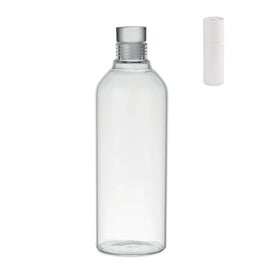 DeBle Large Lou borosilicaat drinkfles 1 liter MO6802 met glazen dop bedrukt met logo