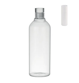 DeBle Large Lou borosilicaat drinkfles 1 liter MO6802 met glazen dop bedrukt met logo
