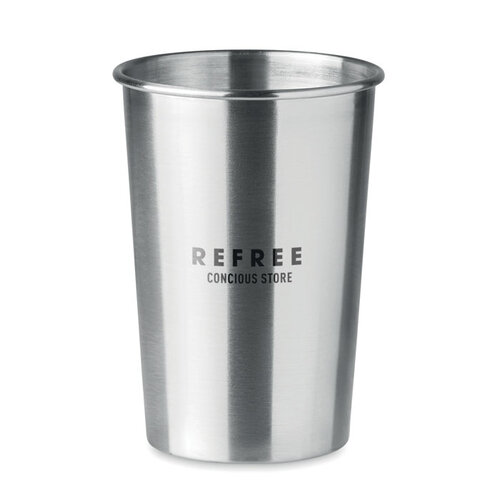 Bongo RVS beker 350 ml (MO6362) met logo