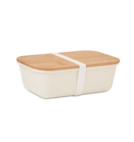 DéBlé Thursday lunchbox PP met bamboe deksel 1 liter MO6240 bedrukt met logo