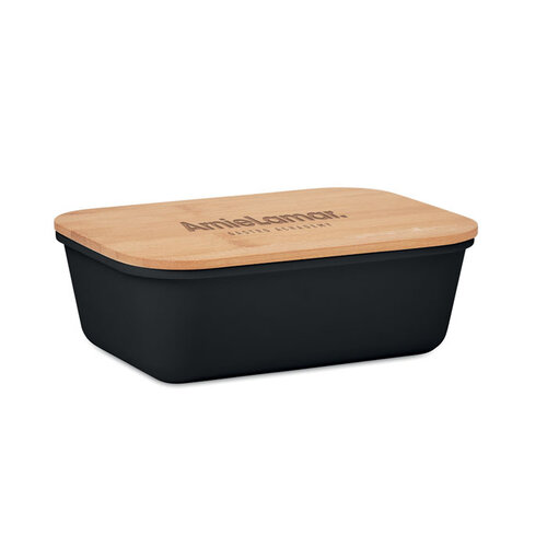 DéBlé Thursday lunchbox PP met bamboe deksel 1 liter MO6240 bedrukt met logo