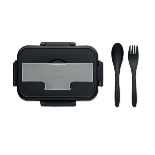 Lunchdoos met bestek in PP 1L Makan (MO6646) met logo
