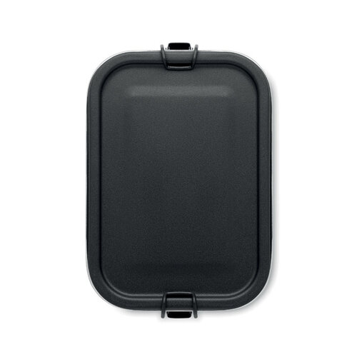 DeBle Chan Colour RVS lunchbox 750 ml MO6638 bedrukt met logo met verschuifbare verdeler en buckle-sluiting