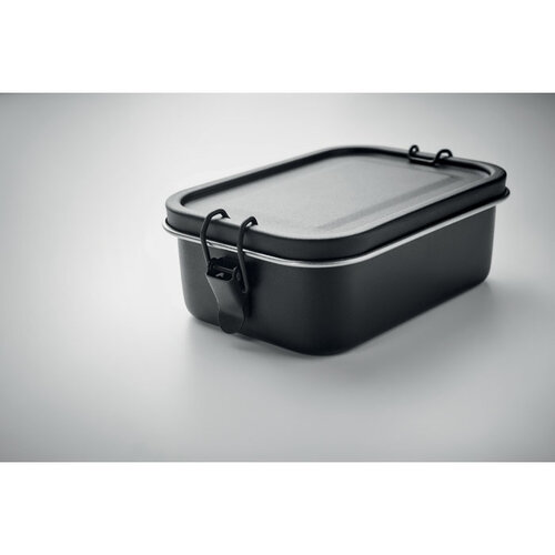 DeBle Chan Colour RVS lunchbox 750 ml MO6638 bedrukt met logo met verschuifbare verdeler en buckle-sluiting