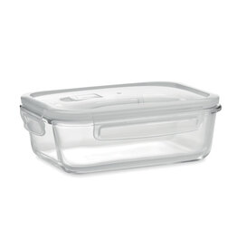 DeBle Praga glazen lunchbox 900 ml MO9923 van borosilicaatglas bedrukt met logo