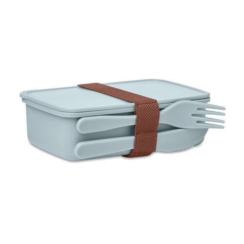 DeBle Sunday lunchbox met bestek 700 ml MO6254 bedrukt met logo voor dagelijks gebruik