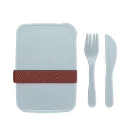 DeBle Sunday lunchbox met bestek 700 ml MO6254 bedrukt met logo voor dagelijks gebruik