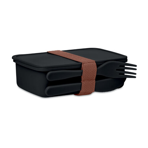 DeBle Sunday lunchbox met bestek 700 ml MO6254 bedrukt met logo voor dagelijks gebruik
