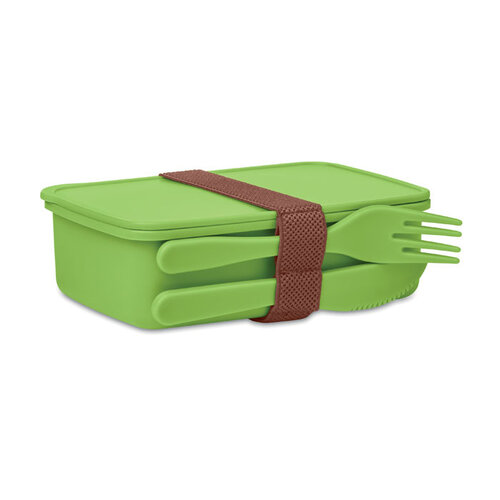 DeBle Sunday lunchbox met bestek 700 ml MO6254 bedrukt met logo voor dagelijks gebruik