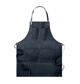 Canvasschort met leren details Chef (MO9237)