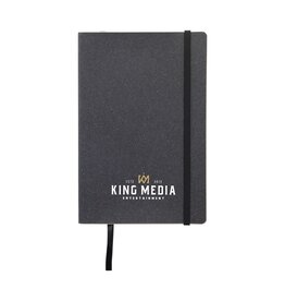 Monti Recycled Leather Notebook A5 notitieboek 207498 met kaft van gerecycled leer, 192 gelinieerde pagina’s en elastische sluiting