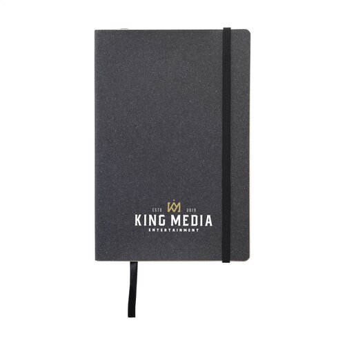 Monti Recycled Leather Notebook A5 notitieboek 207498 met kaft van gerecycled leer, 192 gelinieerde pagina’s en elastische sluiting