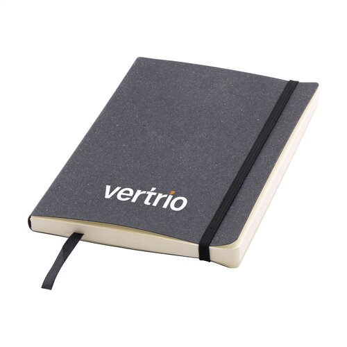 Monti Recycled Leather Notebook A5 notitieboek 207498 met kaft van gerecycled leer, 192 gelinieerde pagina’s en elastische sluiting