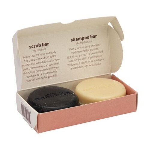 Bad & Wellness geschenken Unwaste Duopack Scrub & Shampoo bar