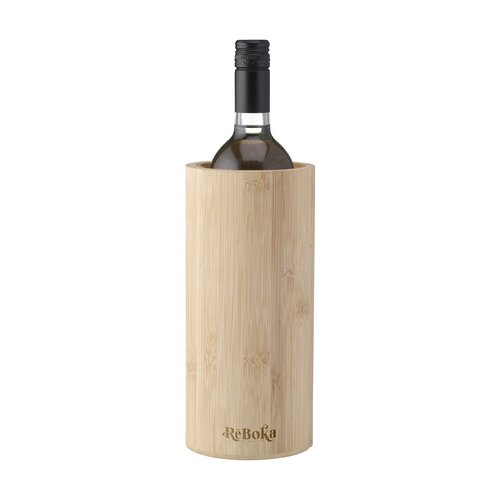 Bamboo Cooler wijnkoeler 269424 van FSC bamboe gegraveerd met logo
