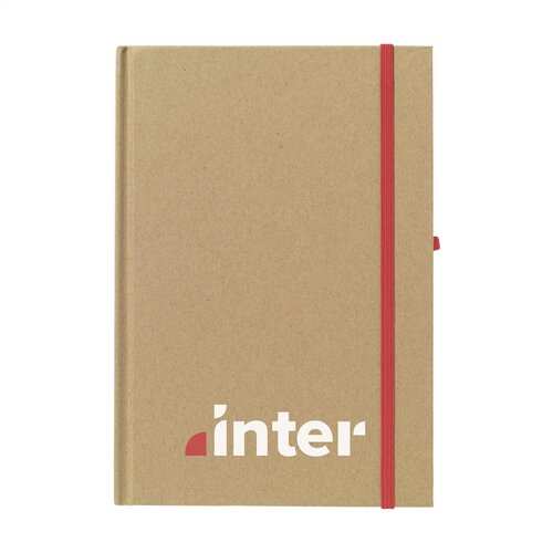 A5 notitieboek gerecycled karton 260756 bedrukt met logo
