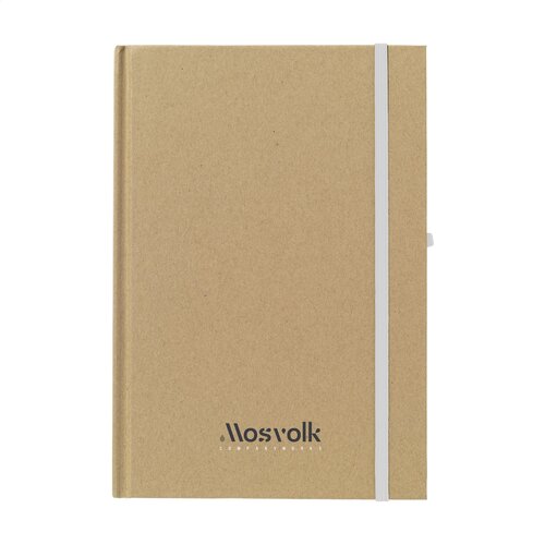 A5 notitieboek gerecycled karton 260756 bedrukt met logo