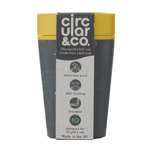 Circular&Co Recycled Coffee Cup 227 ml 269043 met 360 graden deksel en logo