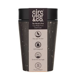 Circular&Co Recycled Coffee Cup 227 ml 269043 met 360 graden deksel en logo