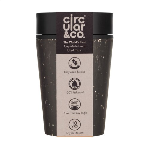 Circular&Co Recycled Coffee Cup 227 ml 269043 met 360 graden deksel en logo