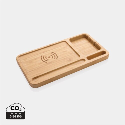 FSC® Bamboo bureau-organizer 10W draadloze oplader P308.39