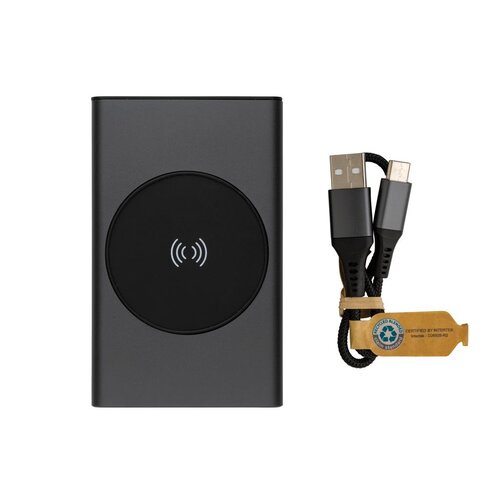 Terra RCS recycled aluminium 5000 mAh powerbank 5W draadloos P322.642