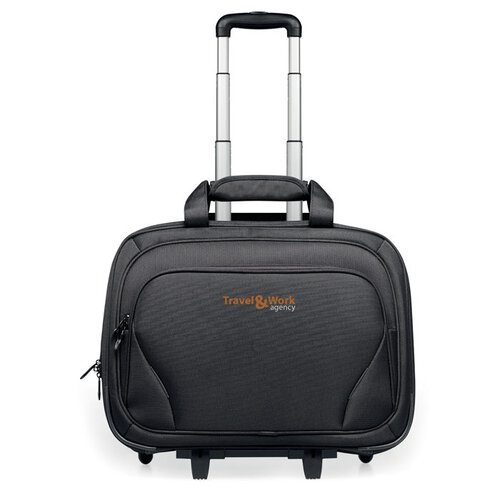 Macau business trolley MO8384 met 17 inch laptopvak en logobedrukking