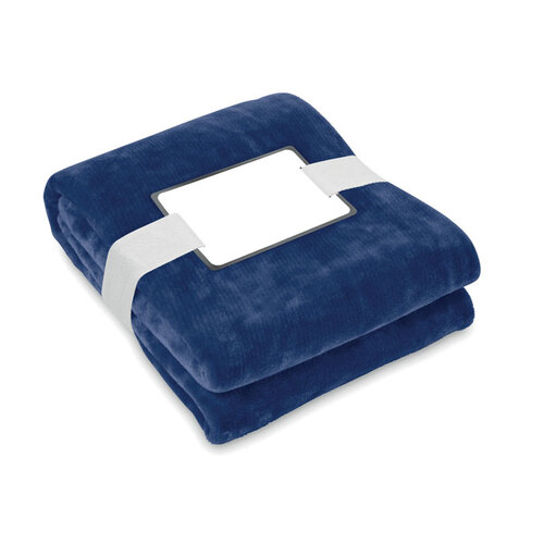 Logan RPET fleecedeken MO6804 van gerecycled flanellen fleece met lint en bedrukbare kaart