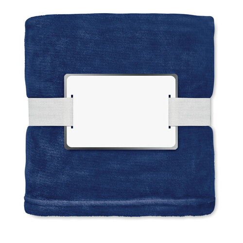 Logan RPET fleecedeken MO6804 van gerecycled flanellen fleece met lint en bedrukbare kaart
