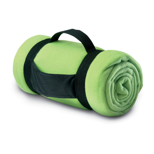 Stavenger fleece deken MO7245 met nylon draaghandvat en bedrukking van logo