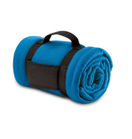 Stavenger fleece deken MO7245 met nylon draaghandvat en bedrukking van logo