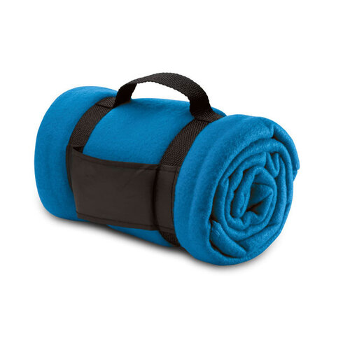 Stavenger fleece deken MO7245 met nylon draaghandvat en bedrukking van logo