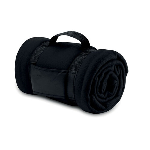 Stavenger fleece deken MO7245 met nylon draaghandvat en bedrukking van logo