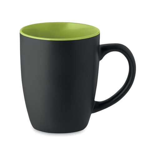 Tweekleurige mok 290 ml zwart Lim met logo bedrukken DeBle