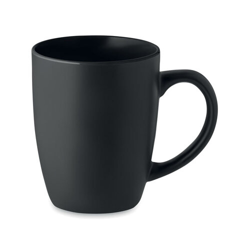 Tweekleurige mok 290 ml zwart Lim met logo bedrukken DeBle