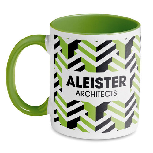 Gekleurde sublimatie mok Sublimcoly (MO8422) met logo