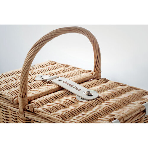 rotan picknickmand Mimbre plus (MO6194) met logo