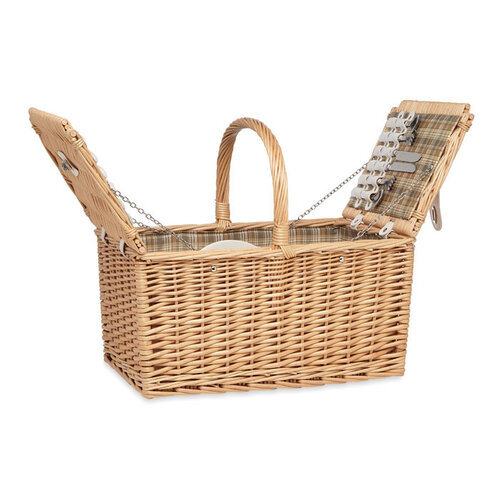 rotan picknickmand Mimbre plus (MO6194) met logo