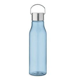 DeBle RPET waterfles 600 ml MO6976 met PP dop en draaghengsel bedrukt met logo