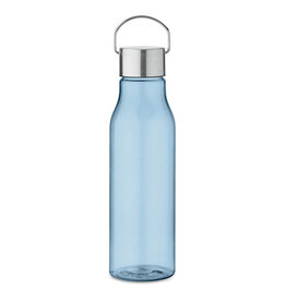 DeBle RPET waterfles 600 ml MO6976 met PP dop en draaghengsel bedrukt met logo