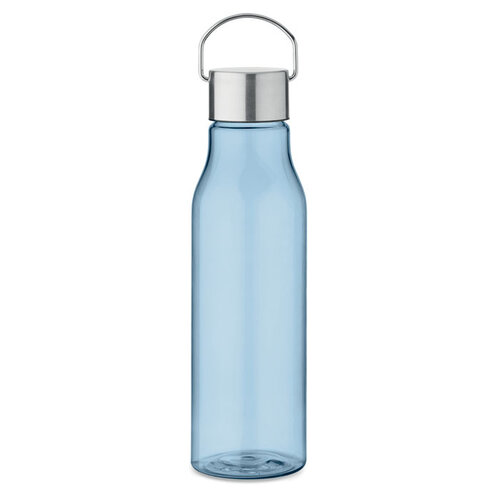 DeBle RPET waterfles 600 ml MO6976 met PP dop en draaghengsel bedrukt met logo
