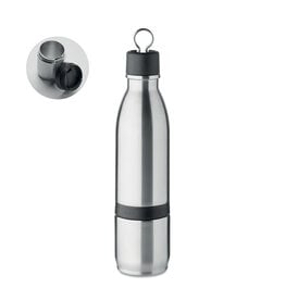 DeBle 2-in-1 dubbelwandige thermosfles 500 ml MO6948 met afneembare drinkbeker bedrukt met logo