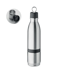 DeBle 2-in-1 dubbelwandige thermosfles 500 ml MO6948 met afneembare drinkbeker bedrukt met logo