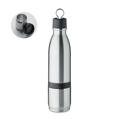 DeBle 2-in-1 dubbelwandige thermosfles 500 ml MO6948 met afneembare drinkbeker bedrukt met logo