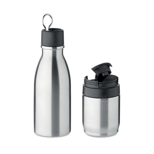 DeBle 2-in-1 dubbelwandige thermosfles 500 ml MO6948 met afneembare drinkbeker bedrukt met logo