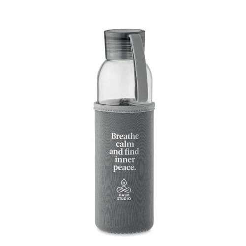 Gerecyclede glazen fles 500 ml (MO2089) met logo