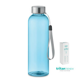 DeBle Tritan Renew™ fles 500 ml van BPA-vrij kunststof met RVS dop en logo, duurzame herbruikbare drinkfles
