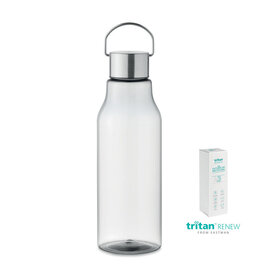 DeBle Tritan Renew™ fles 800 ml van BPA-vrij kunststof met RVS dop en logo, duurzame herbruikbare drinkfles