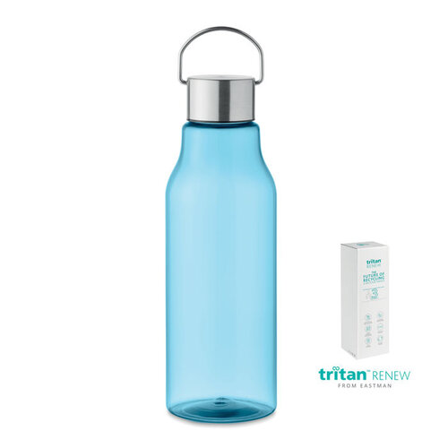 DeBle Tritan Renew™ fles 800 ml van BPA-vrij kunststof met RVS dop en logo, duurzame herbruikbare drinkfles